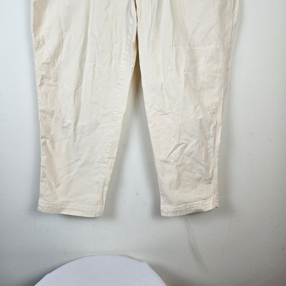 Marine Layer Maya Slim Straight Utility Pants Cotton Ivory Size 14 NWOT - Picture 4 of 9